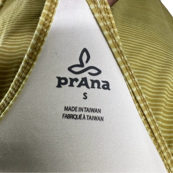 Prana Womens Ayla Dress Sz Small Citronell Tradewinds Stripe Shelf Bra - Picture 10 of 10